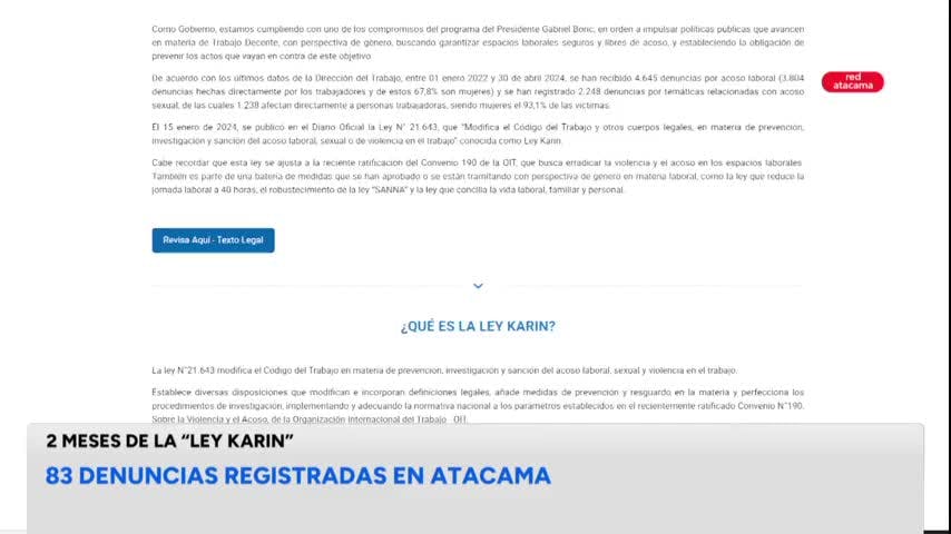 Se han registrado 83 denuncias en Atacama