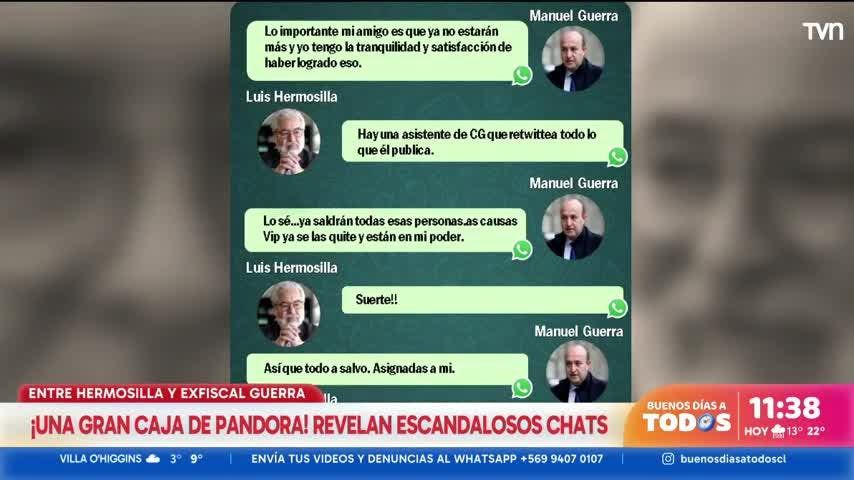 Escándalo por ofensivos mensajes de Hermosilla y Guerra