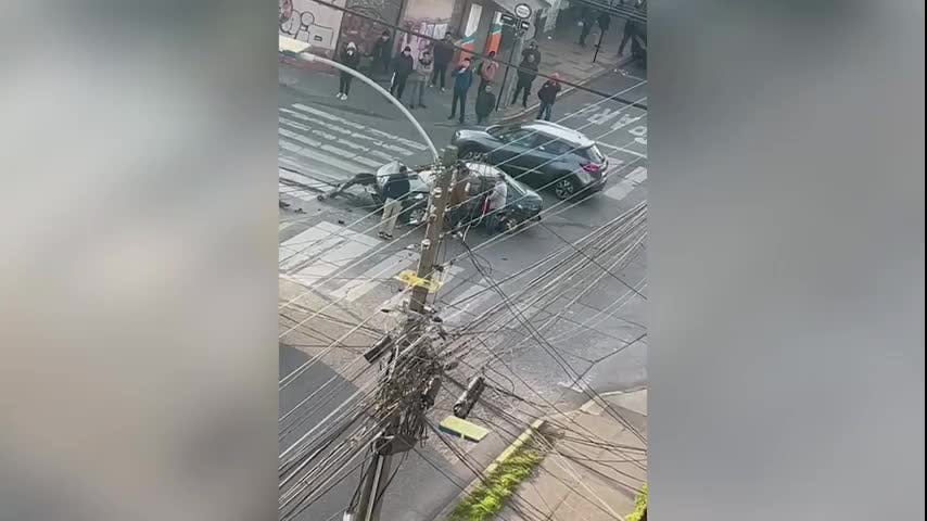 Accidente en Concepción termina con un adulto mayor agredido
