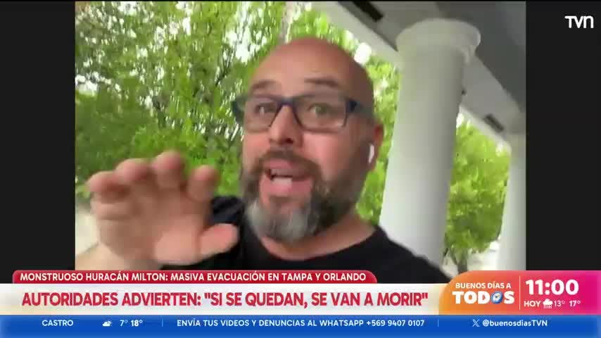 Patricio Cisternas y huracán Milton: "Es muchísimo más fuerte que un maremoto"