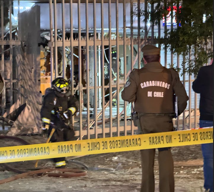 Robo de cajero generó gran explosión en Puente Alto