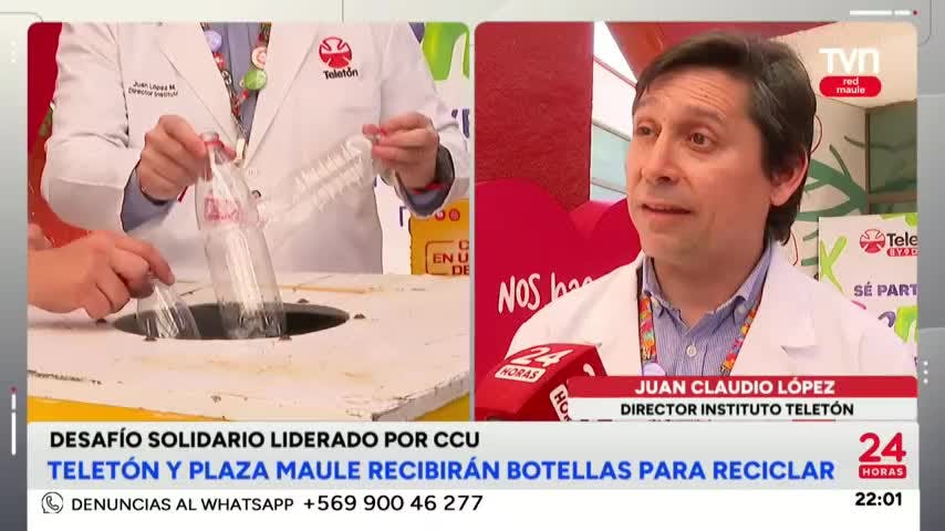 Teletón y Plaza Maule reciclarán botellas para ayudar a pacientes