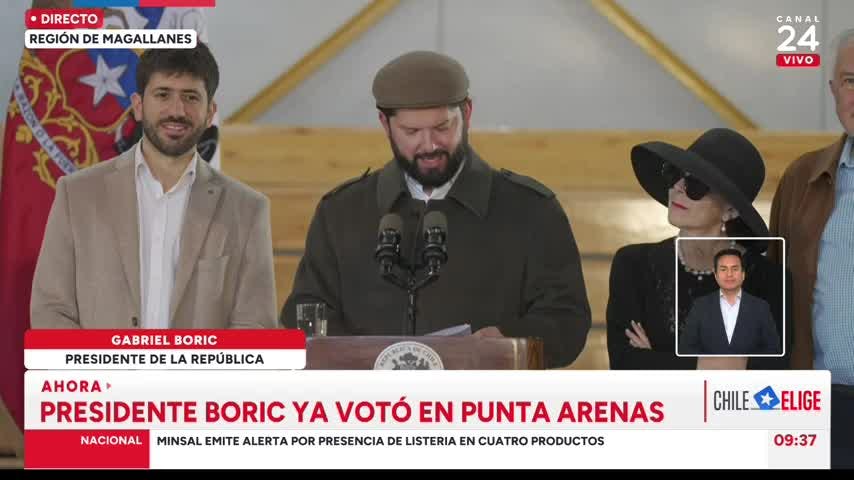 Presidente Boric votó en Punta Arenas: descartó hablar de contingencia