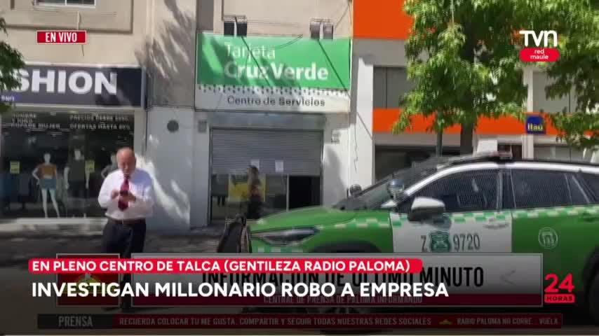 Investigan millonario robo a empresa en Talca