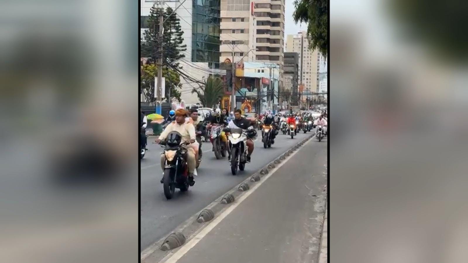 Masiva caravana de motociclistas derivó en graves infracciones al transito