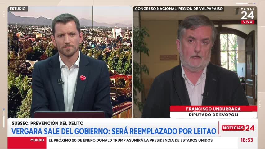 Diputado Undurraga: “Finalmente el Presidente se da cuenta que la gestión del subsecretario de Prevención del Delito no es la adecuada”