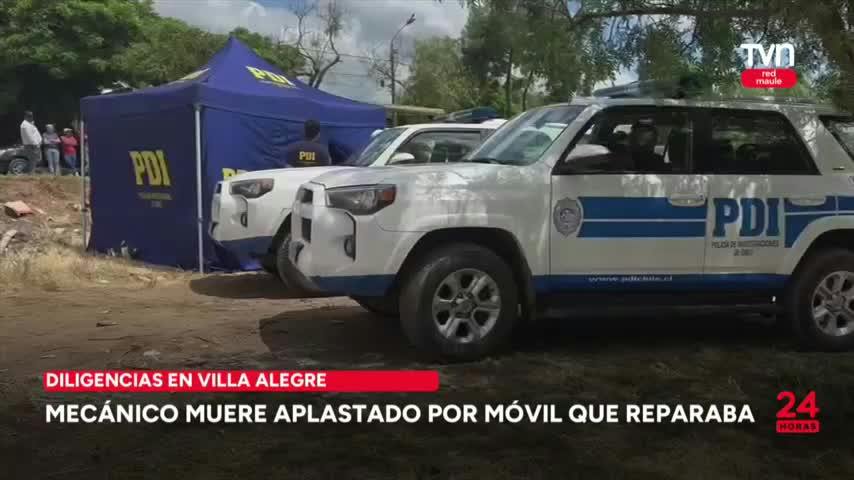 Mecánico muere aplastado por móvil que reparaba