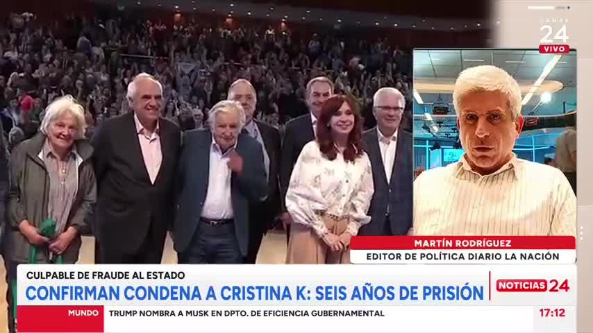 Periodista argentino y confirmación de condena contra CFK: “Queda muy empantanado su futuro como eventual candidata”