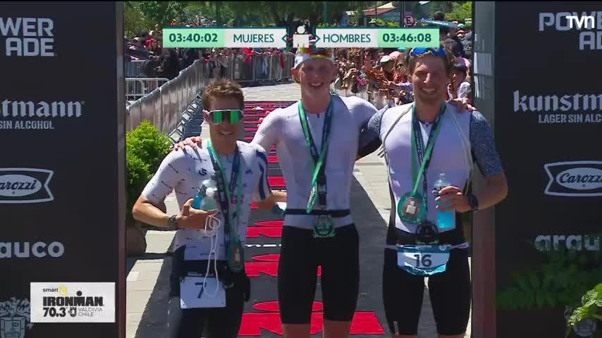¡Final de infarto! Así quedó el podio masculino en el Ironman 70.3 de Valdivia