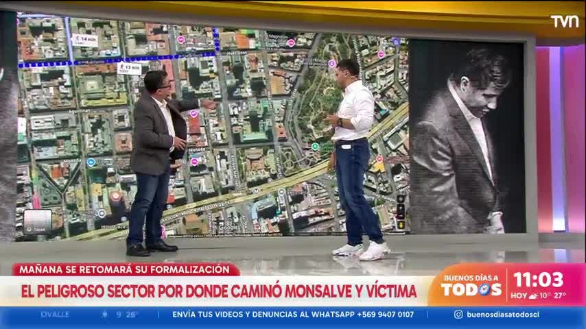 El peligroso trayecto que realizó Monsalve junto a la denunciante en el centro de Santiago