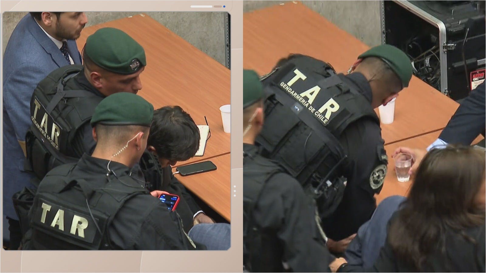 El momento en el que Manuel Monsalve se desvanece en medio de su formalización