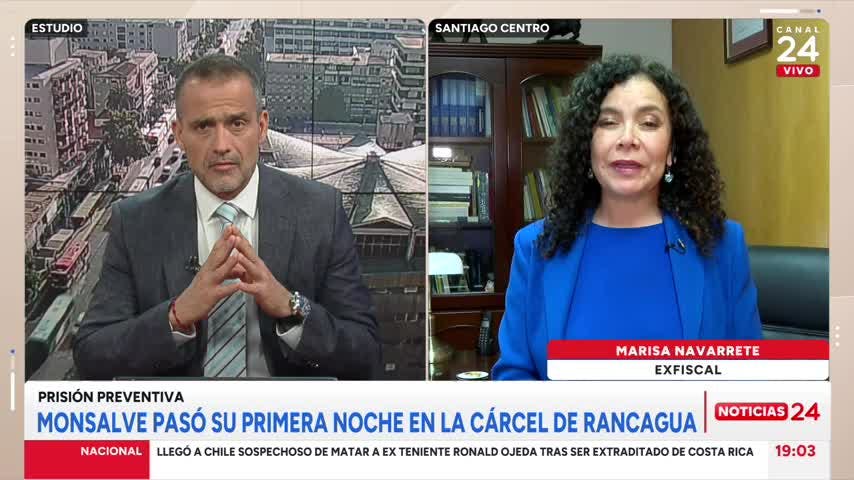 Exfiscal Navarrete y prisión preventiva contra Monsalve: “Probar los delitos será bastante difícil pero faltan 4 meses de investigación”