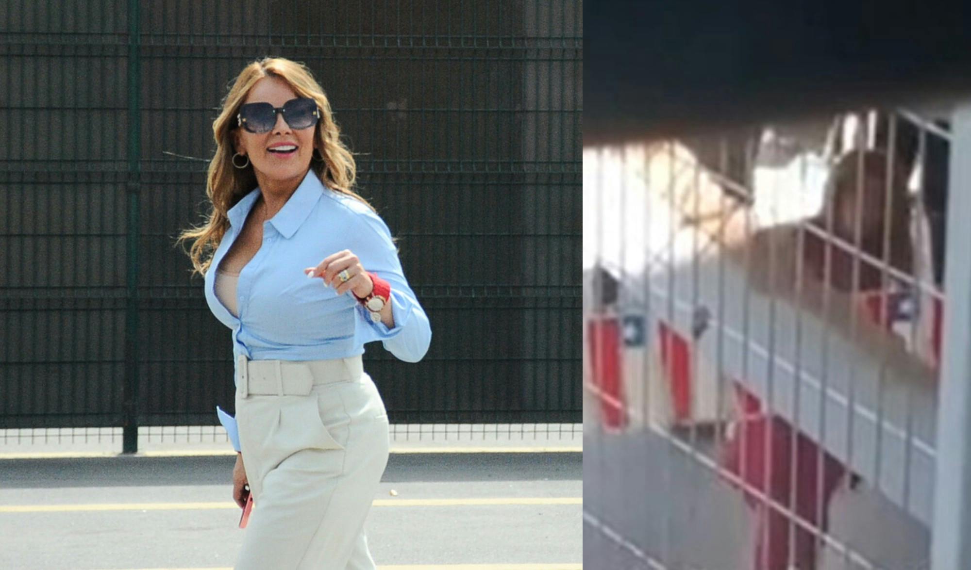 Cathy Barriga es sorprendida enseñando zumba en la cárcel de San Miguel 