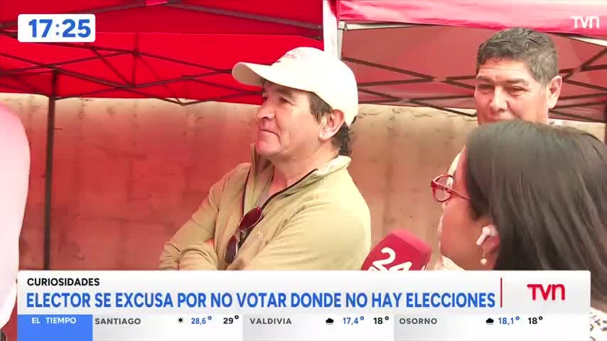 ¡Se equivocó!: Elector se excusa por no votar donde no hay elecciones