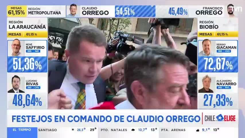 Festejos en comando de Claudio Orrego 