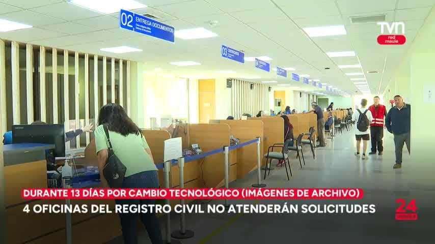 4 oficinas del registro civil no atenderán solicitudes