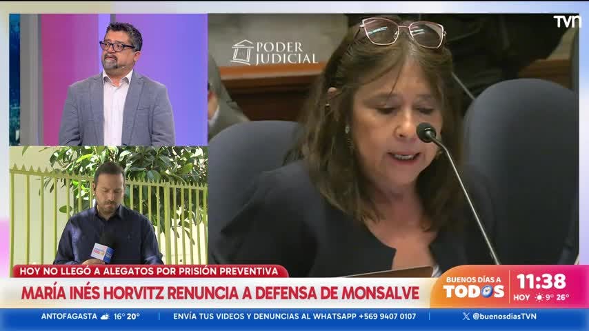 María Inés Horvitz renuncia a la defensa de Manuel Monsalve