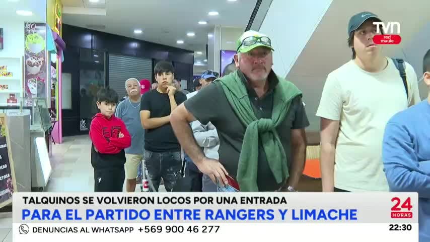 Locura por las entradas para el partido de Rangers con Limache