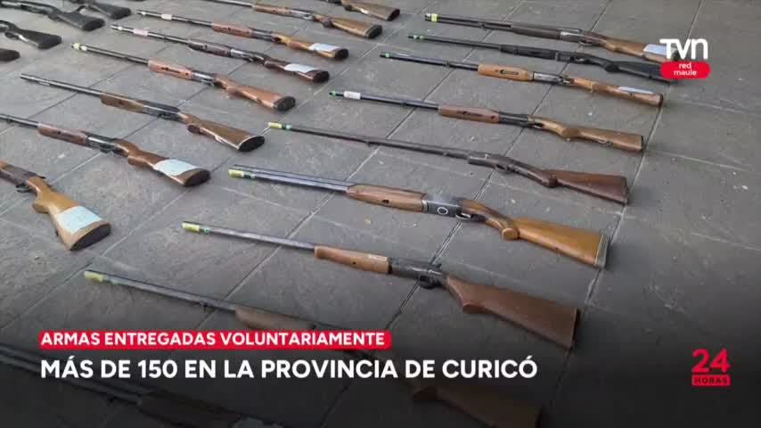 Armas entregadas voluntariamente en Curicó