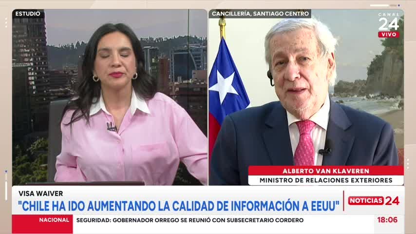 Canciller van Klaveren y visa Waiver para Chile: “Nos interesa mantener esa condición y haremos todos los esfuerzos”