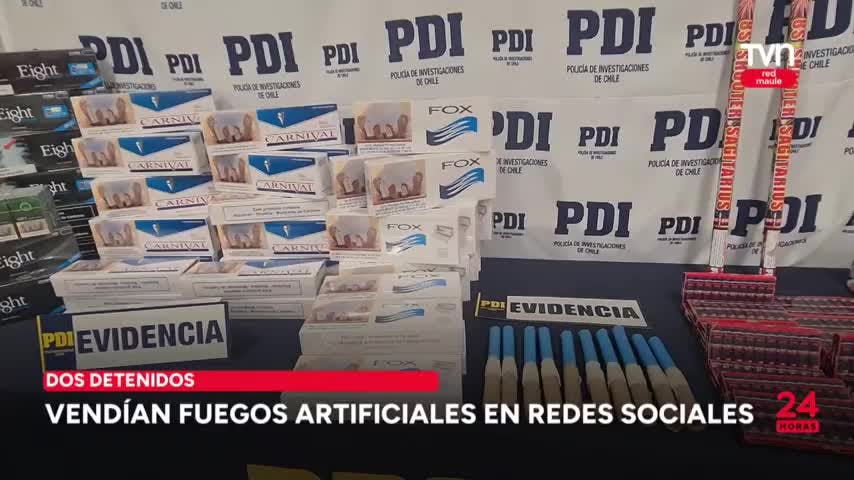 Vendían fuegos artificiales por redes sociales