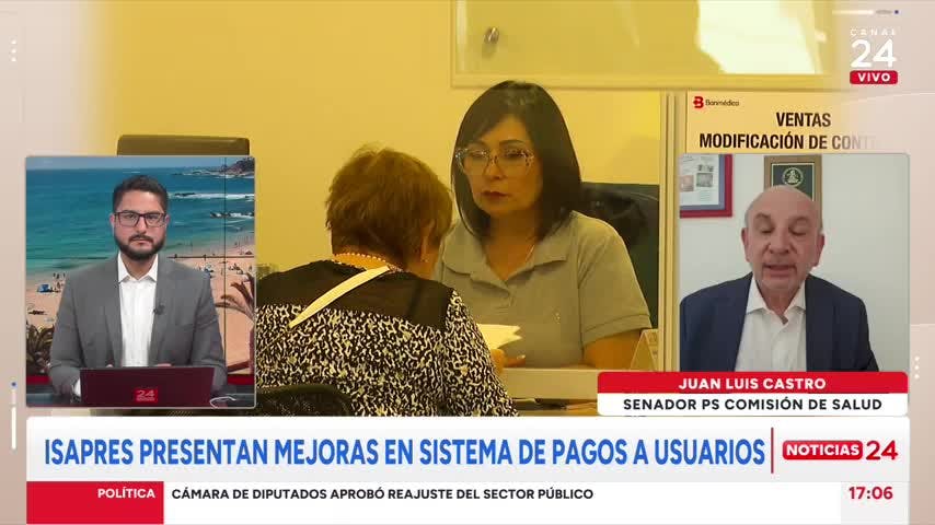 Senador Castro y propuesta de isapres para mejorar pagos: “No nos quedaremos tranquilos hasta que el último afiliado reciba un pago digno”