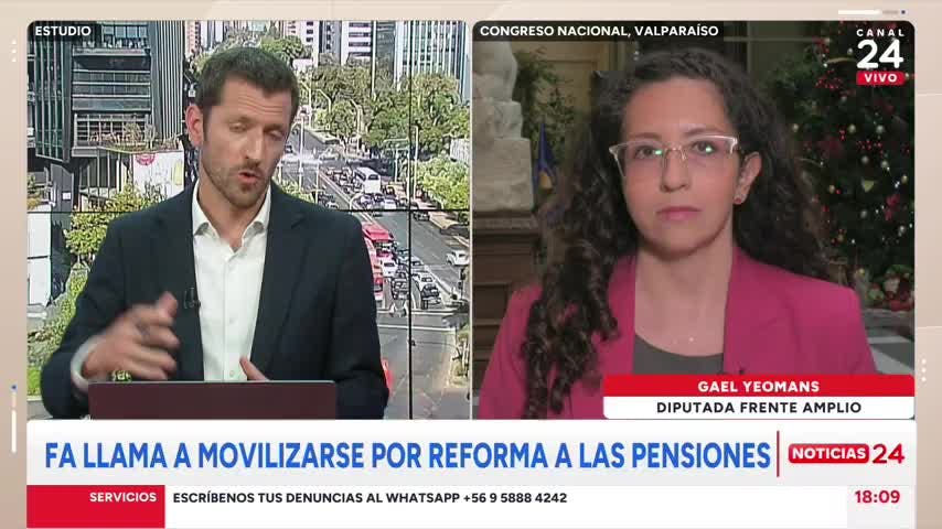 Diputada Yeomans y reforma a las pensiones: “Debe estar el seguro social que es la única manera de aumentar las jubilaciones hoy”