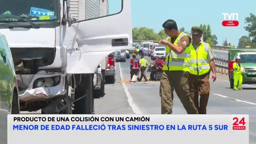 Menor de edad falleció tras siniestro en la Ruta 5 Sur