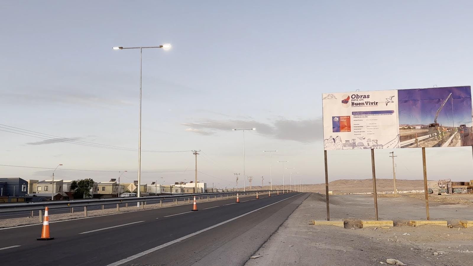 Entregan nueva iluminación para avenida circunvalación de Calama