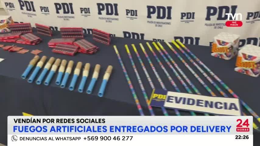 Vendían fuegos artificiales por redes sociales