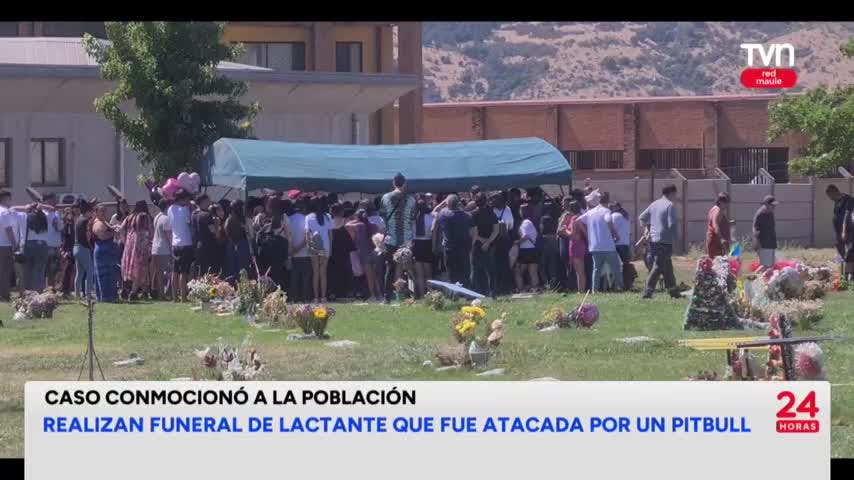 Realizan funeral de la lactante que fue atacada por un pitbull