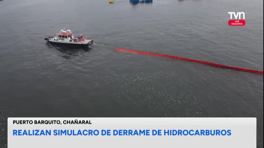 Simulacro de derrame de hidrocarburos en el mar