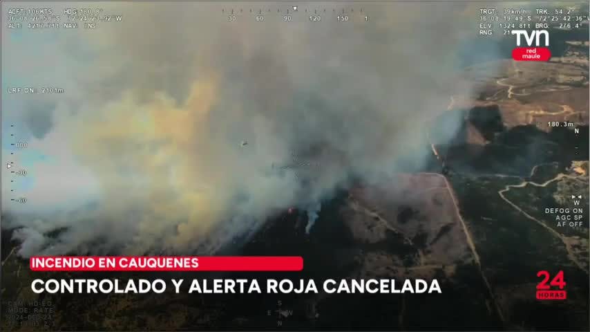 Controlado incendio de Cauquenes 