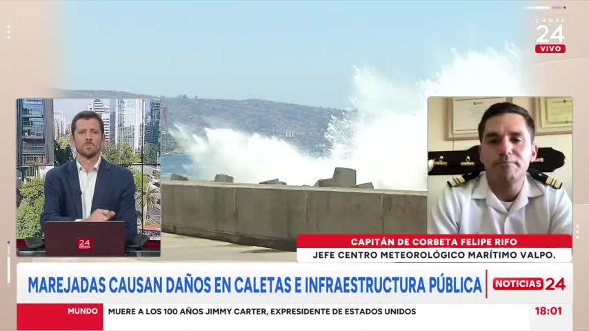 Centro Meteorológico de Valparaíso y marejadas: “La energía va disminuyendo y permitirá disfrutar mañana de los fuegos artificiales”