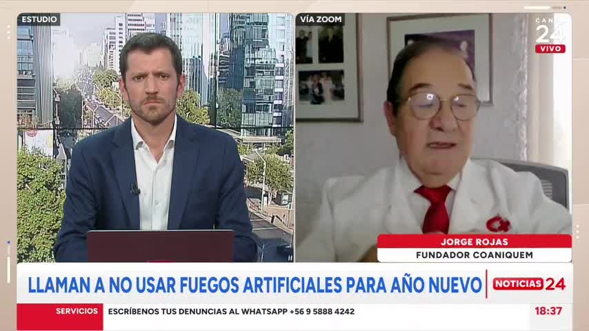 Coaniquem llama a no usar fuegos artificiales en Año Nuevo: “Debemos seguir indicaciones”