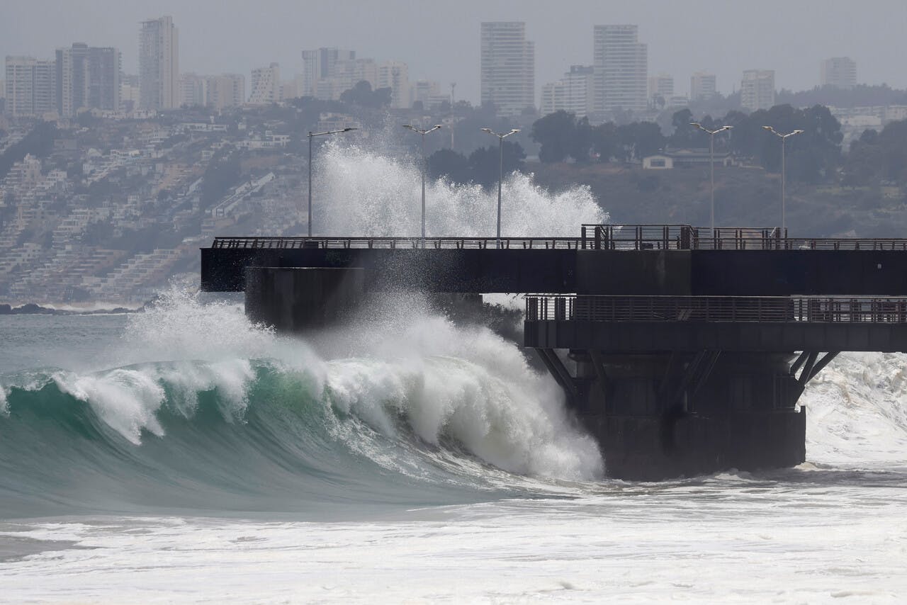 Los impactantes registros de marejadas en las costas de Chile 