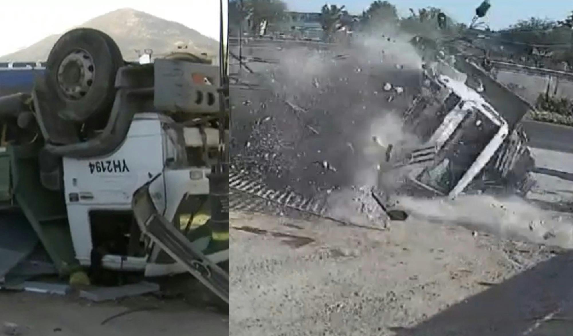 ¡Impactante registro! Camión protagoniza cinematográfico accidente en Quilicura