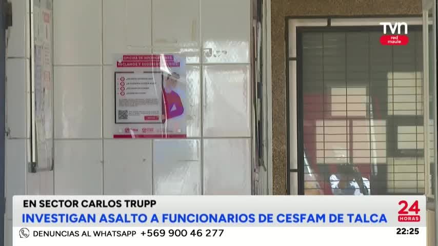 Investigan asalto a tres trabajadores de Cesfam de Talca