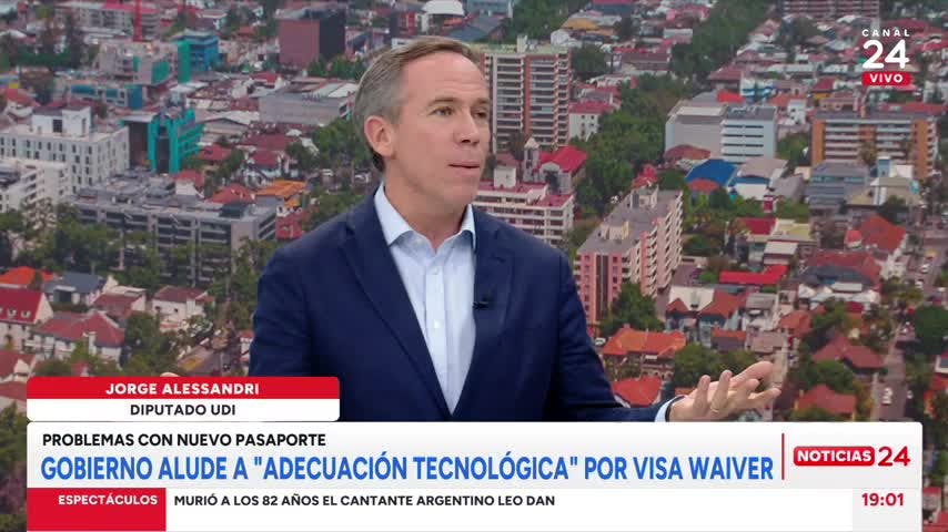 Diputado Alessandri y problema del nuevo pasaporte para Visa Waiver: “Es una desprolijidad del Registro Civil y la Cancillería”