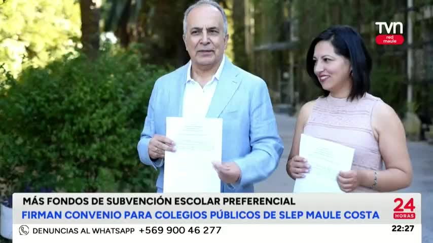Firman convenio para colegiospúblicos de SLEP Maule Costa