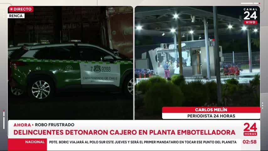 Delincuentes reventaron cajero automático dentro de embotelladora de Coca Cola en Renca
