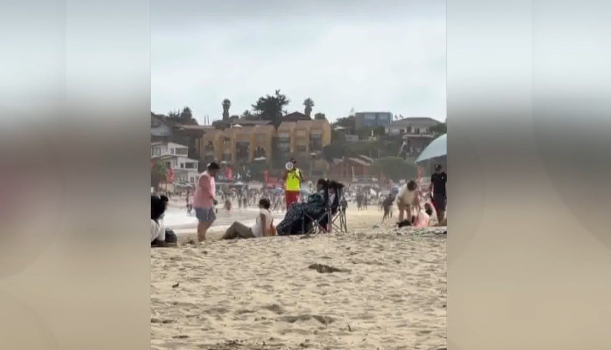 "Me voy a poner repesado": Viralizan a salvavidas que advierte el uso de parlantes en la playa 