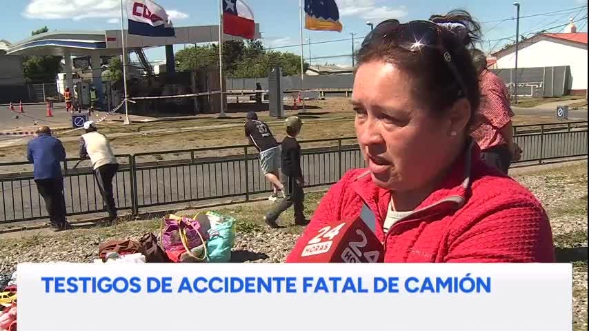 Un fallecido dejó volcamiento de camión en bencinera