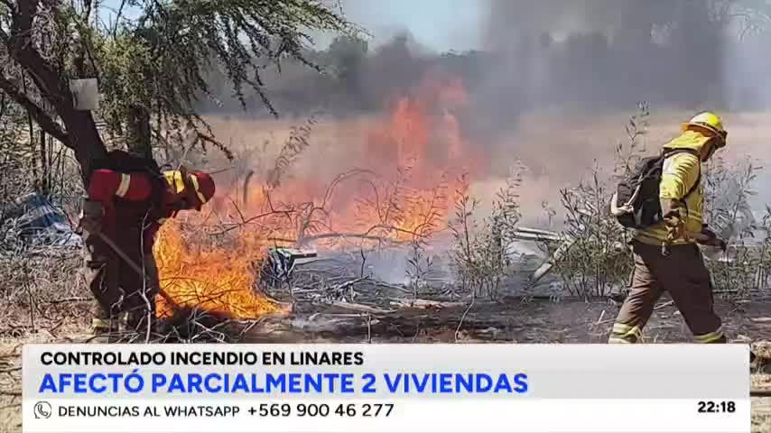Controlado incendio en Linares