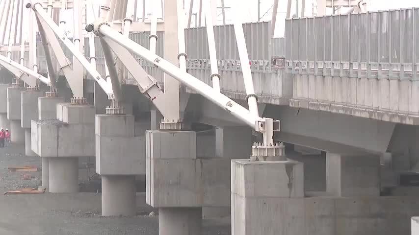 A fin de mes completan estructura básica de puente FFCC sobre el Biobío