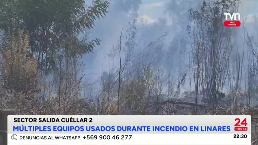 Múltiples equipos fueron utilizados en incendio de Linares