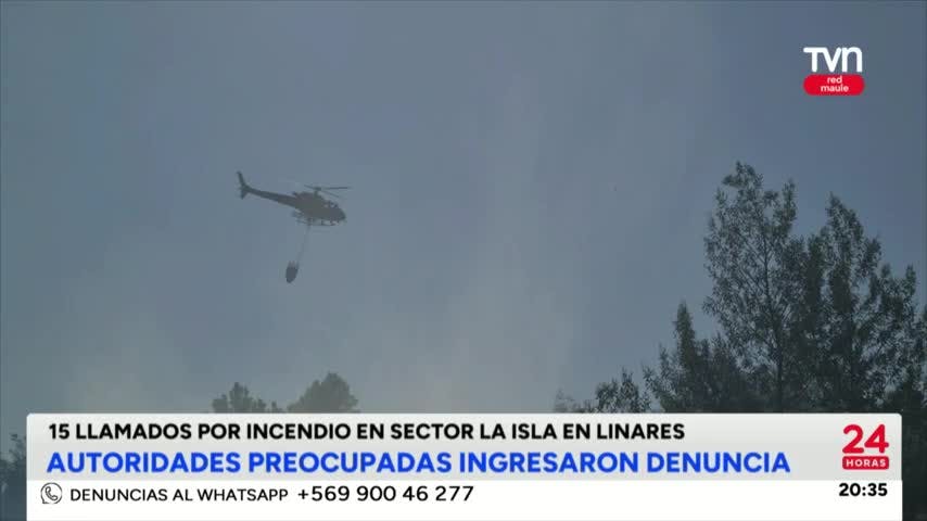 15 incendios en sector La Isla en Linares