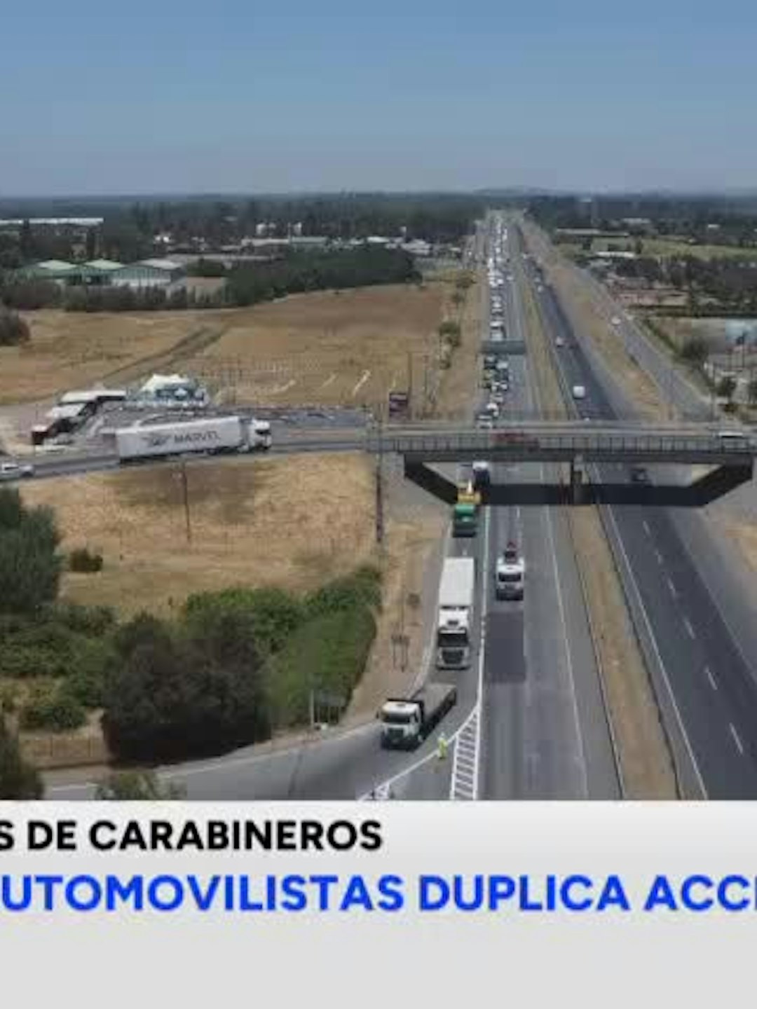 Retrasos de hasta 2 horas por arreglos en la Ruta 5 Sur