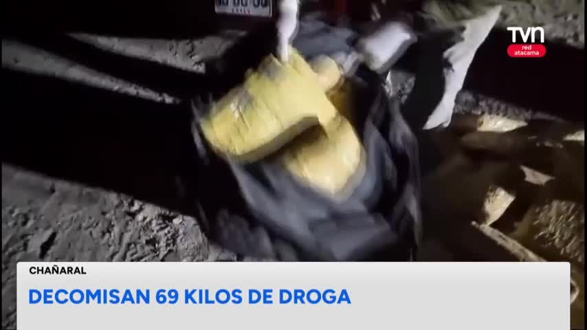 Decomisan 69 kilos de droga
