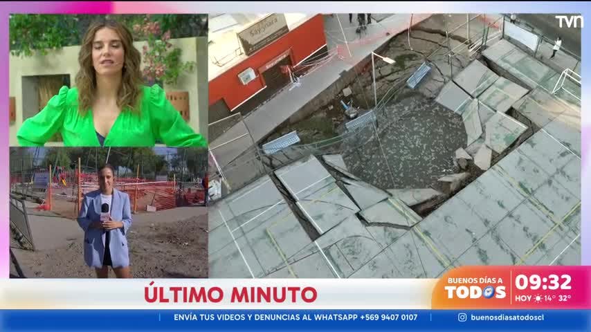 Impresionante socavón se tragó